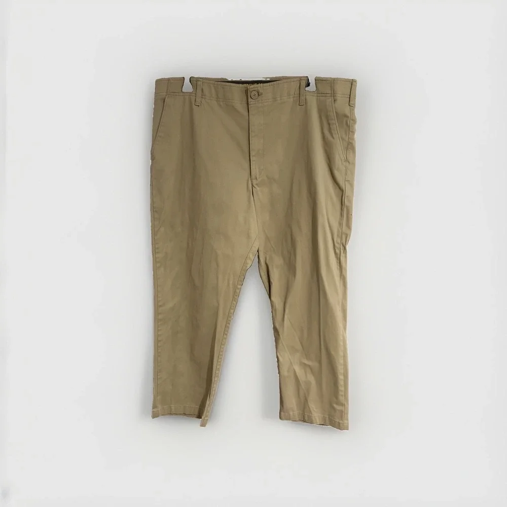 Lee Extreme Comfort MVP Mens 46x29 Khaki Straight Fit Stretch Chino Pants F160